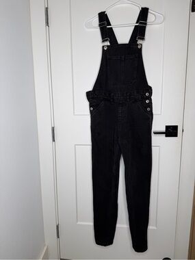 Denim&Co Black Women's Denim Overalls